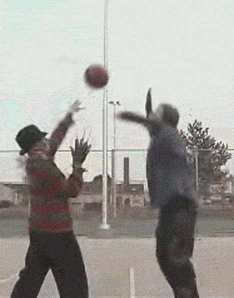 Jason Voorhees Basketball Block GIF