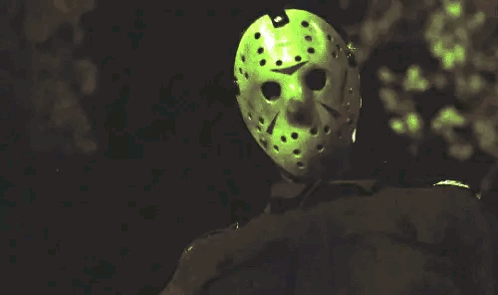 Jason Voorhees Hockey Mask in Dark