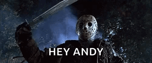 Jason Voorhees Holding Sword in Dark