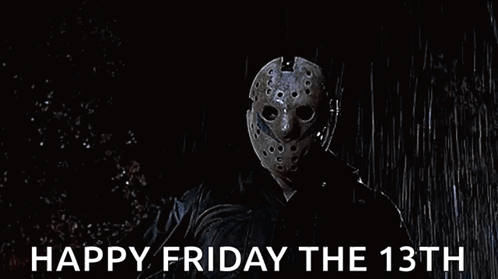 Jason Voorhees in Hockey Mask Holding Knife