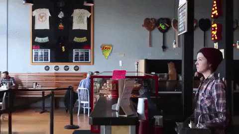 Jason Voorhees Ordering Coffee GIF