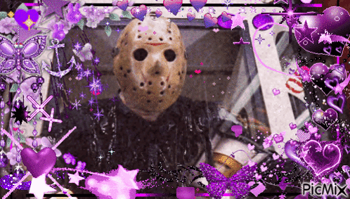 Jason Voorhees With Purple Hearts and Stars
