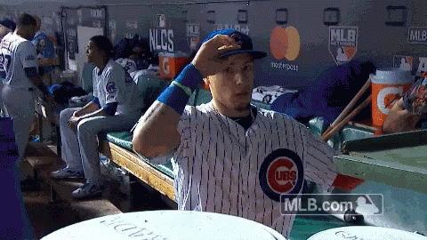 Javier Baez Lifting Baseball Hat GIF