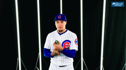 Javier Baez Popping A Confetti GIF
