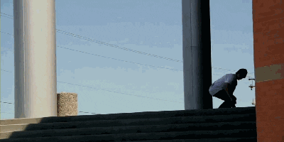 Jaw-dropping Skate Boarding Ladder Tricks GIF