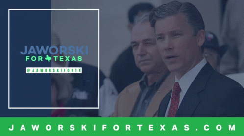 Jaworski for Texas Poster Two Men in Suits