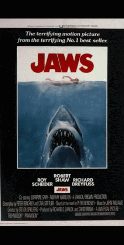 Jaws Movie Poster Roy Scheider Robert Shaw Richard Dreyfuss