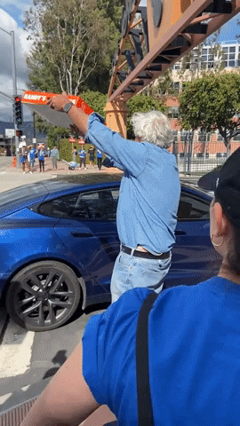 Jay Leno Getting Donuts GIF