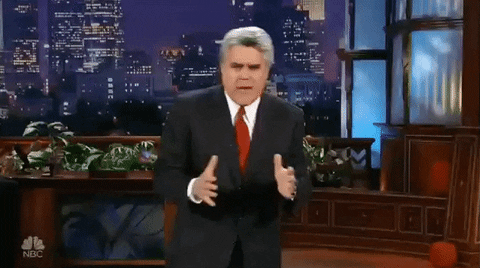 Jay Leno Reporting Left To Right GIF