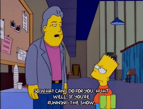 Jay Leno Simpsons And Bart Simpson Scene GIF