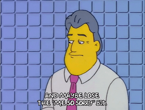 Jay Leno Simpsons Lost And Say Sorry GIF