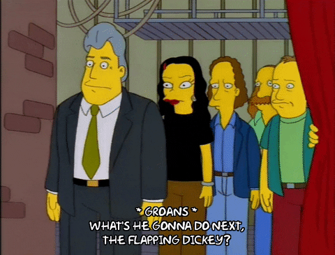 Jay Leno Simpsons What Gonna Do Next GIF