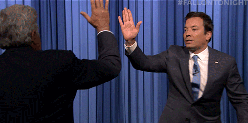 Jay Leno Switched With Jimmy Fallon GIF
