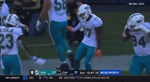 Jaylen Waddle Celebration Penguin Dance GIF