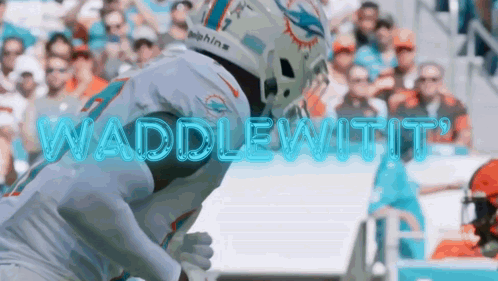 Jaylen Waddle Celebration Waddle With It GIF