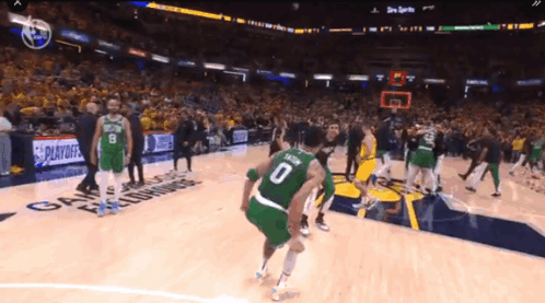 Jayson Tatum Celebratory Bump GIF