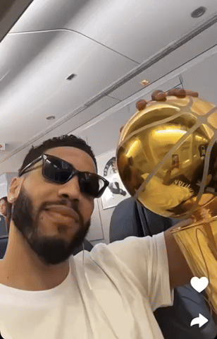 Jayson Tatum Championship Trophy GIF