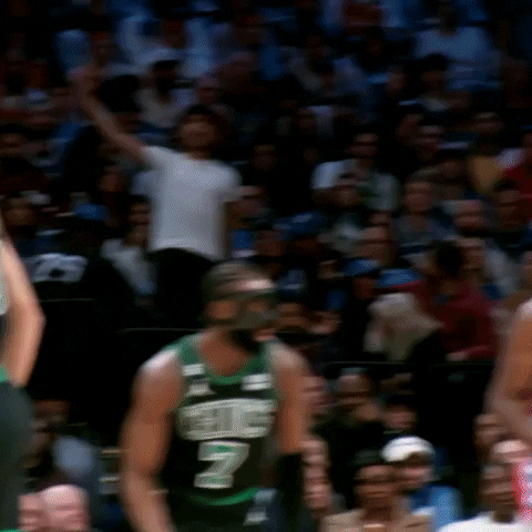 Jayson Tatum Hand Sign Running GIF