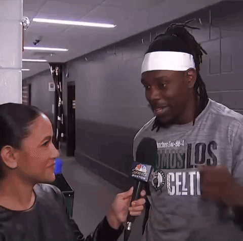 Jayson Tatum Hugs His Co-player GIF