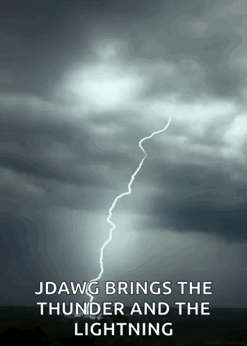 Jdawg Brings The Thunder And The Lightning With A Lightning Bolt In The Sky GIF