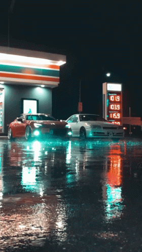 Jdm Astonishing Cars In The Rain GIF