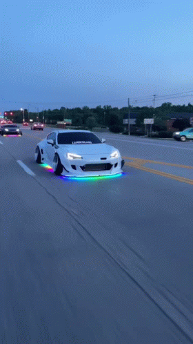 Jdm White Car Fascinating Underglow GIF