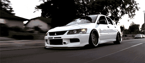 Jdm White Toyota Car At Street GIF