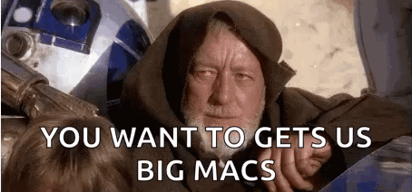 Jedi Mind Trick Get Big Mac Meme GIF