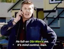 Jedi Mind Trick Jensen Ackles Supernatural GIF