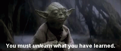 Jedi Mind Trick Yoda Unlearn Things GIF