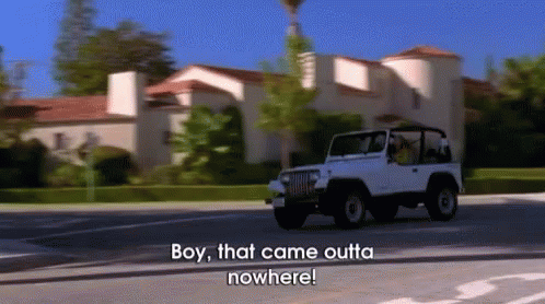 Jeep Driving Down Street Saying Boy That Came Outta Nowhere