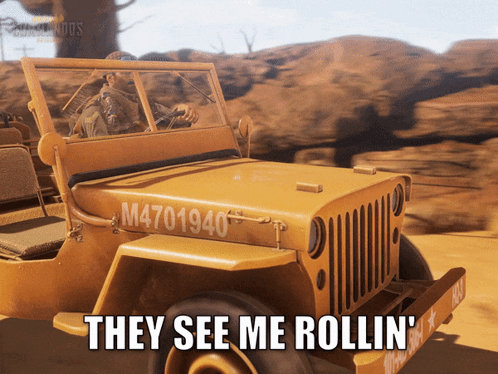 Jeep Riding Desert They See Me Rollin GIF