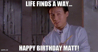 Jeff Goldblum Greeting Happy Birthday Matt GIF