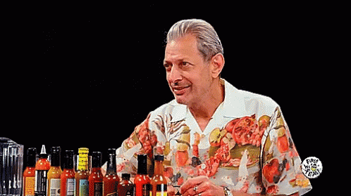 Jeff Goldblum Hot Ones GIF