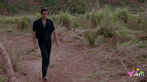 Jeff Goldblum Seeing Giant Dinosaur Poop Pile GIF
