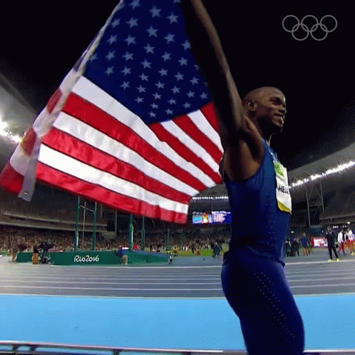 Jeff Henderson Waving American Flag GIF