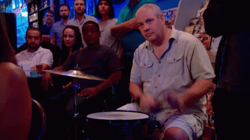 Jeff Jim Halpert Playing Rim Shot GIF