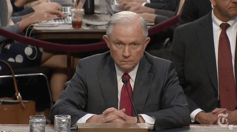 Jeff Sessions Burp During Congress GIF