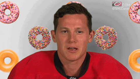 Jeff Skinner Jokingly Said He Didn't Eat Donuts GIF