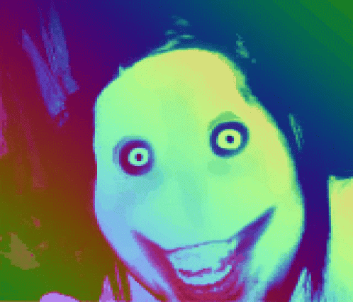 Jeff The Killer Neon Horror Face GIF