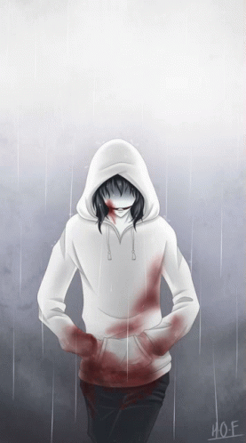 Jeff The Killer Neon Red Blood GIF