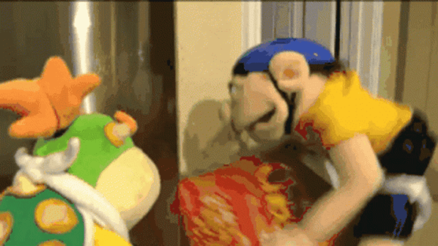 Jeffy Bumping On The Wall GIF