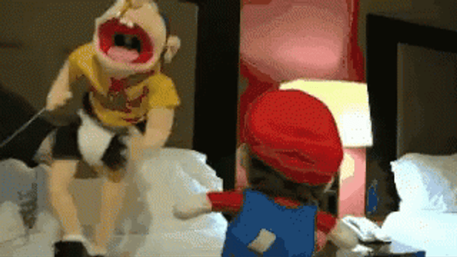 Jeffy Jumping On The Bed GIF
