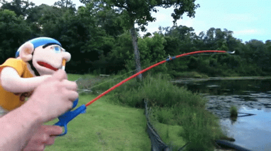 Jeffy The Puppet Fishing GIF