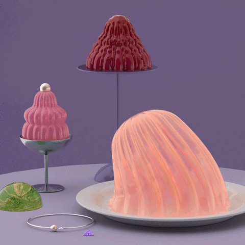 Jello Pudding Cakes Wiggle Loop GIF