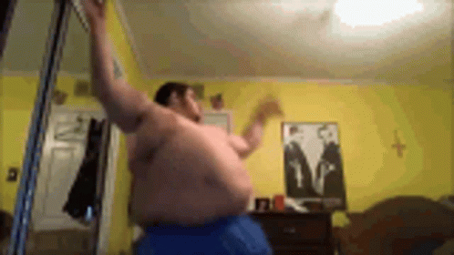Jelly Time Fat Guy Dance GIF