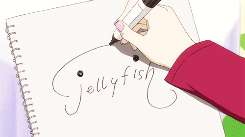 Jellyfish Writing Artwork GIF