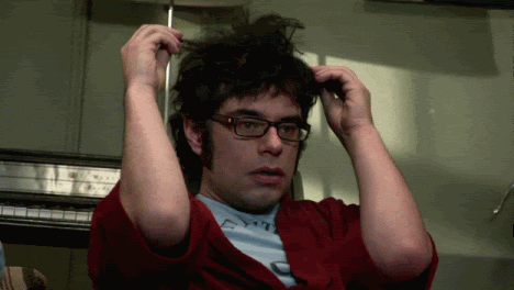 Jemaine Clement Checking Out Hair GIF
