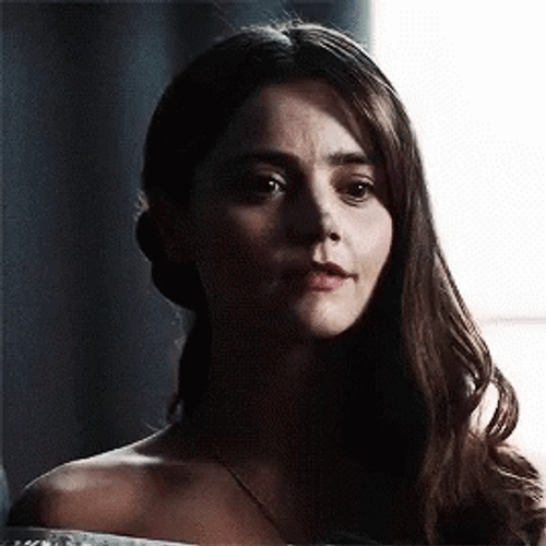 Jenna Coleman Pretty Face And Hair GIF