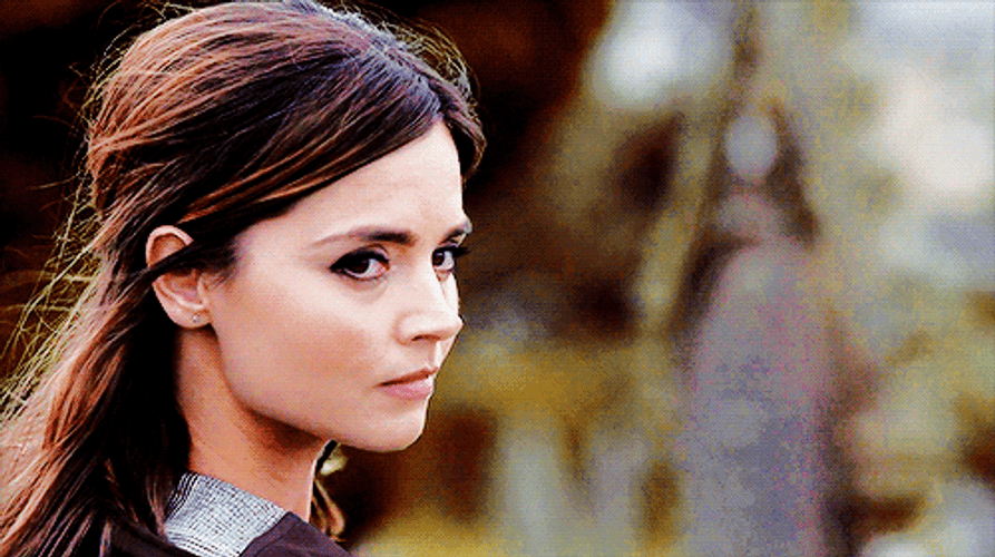 Jenna Coleman Stare And Flying Hair GIF